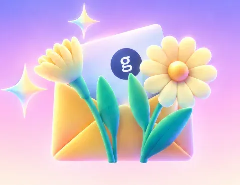 A departure: the flowers grown taller than the envelope.