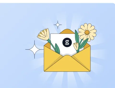 Token Security's own envelope illustration: a yellow envelope with a card and flowers.
