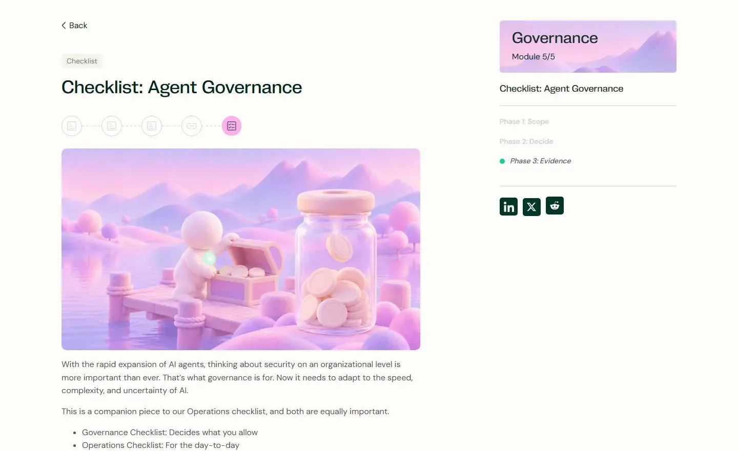 Checklist: Agent Governance, the article on token.security, with this scene at its head.