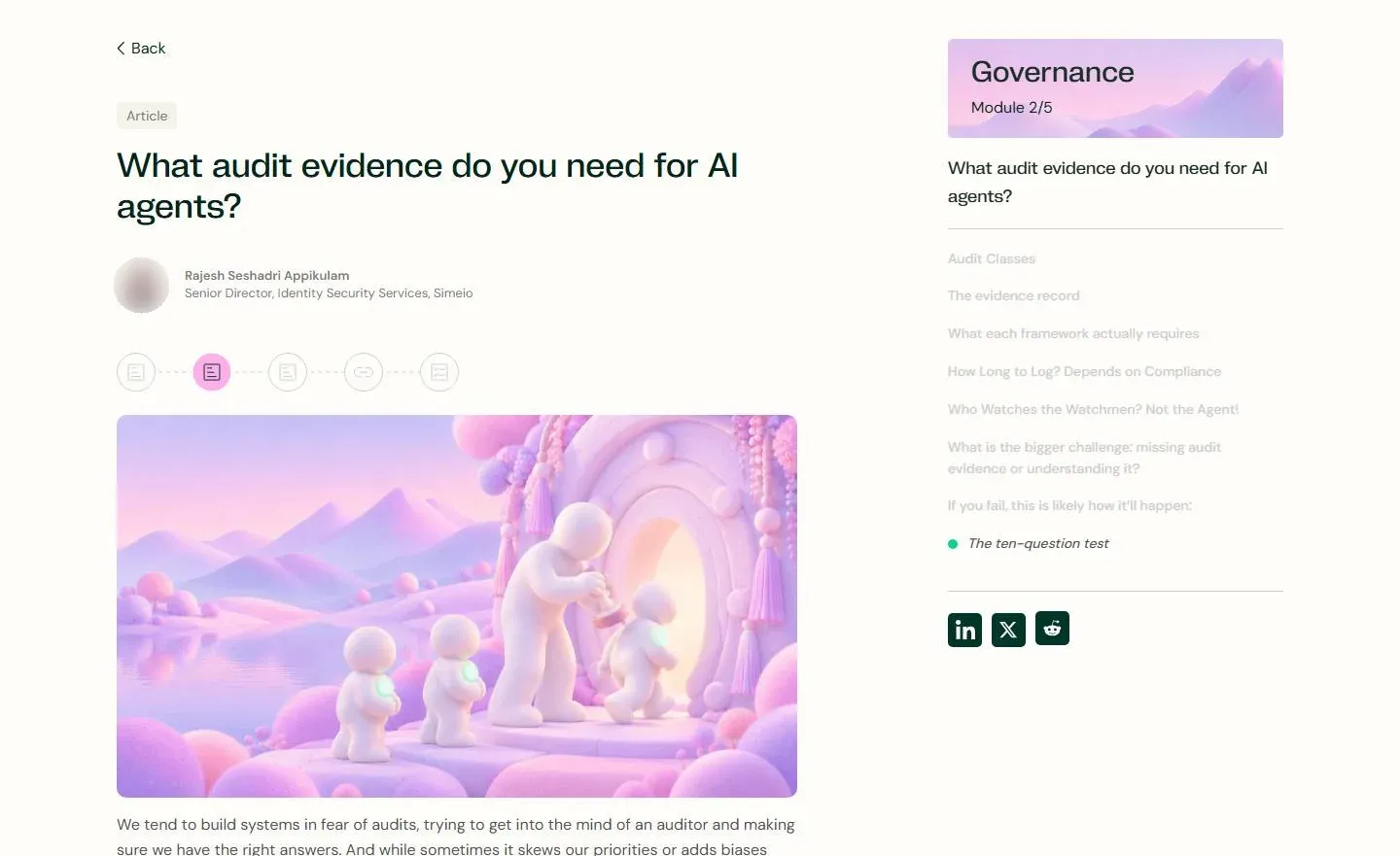What audit evidence do you need for AI agents?, the article on token.security, with this scene at its head.