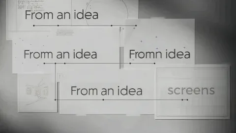 Paper pages whose typed words now read From an idea.
